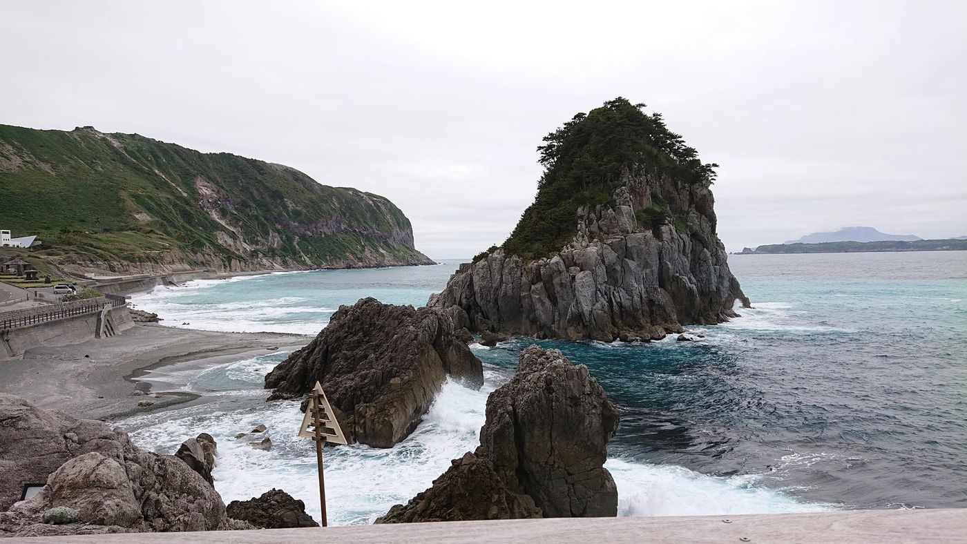 The wild rock coastline