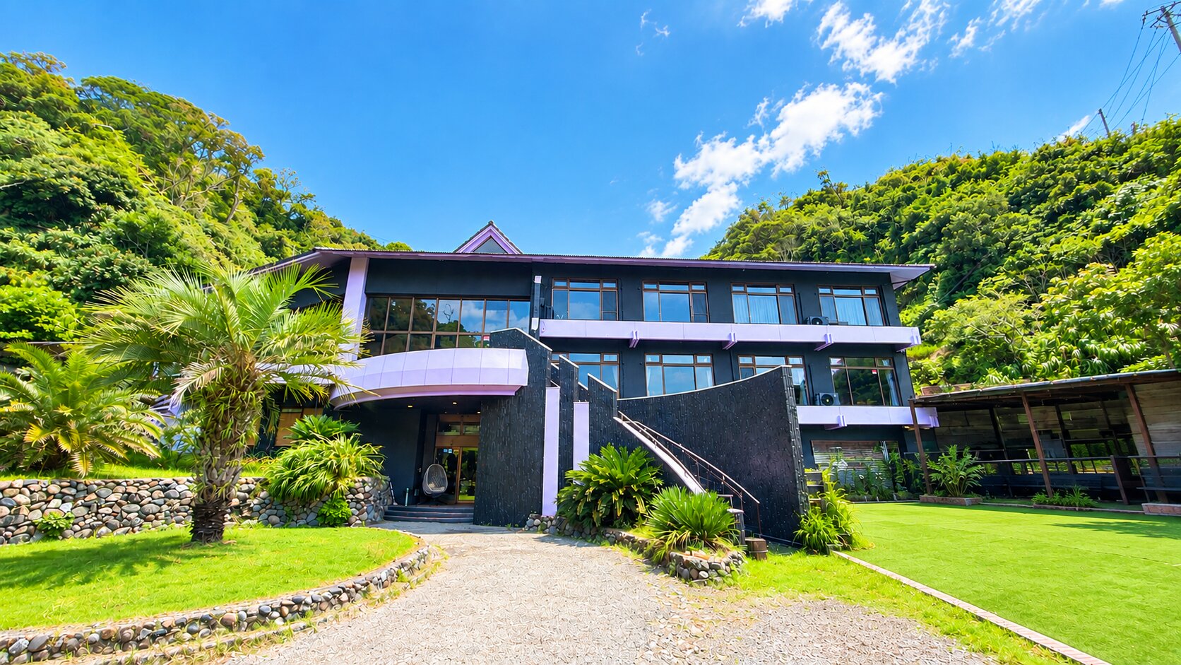 The villa — the shared sleeping room is inside